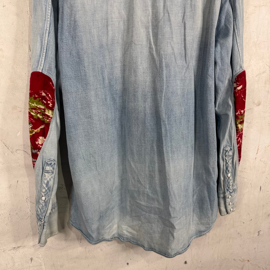 Visvim Denim Elbow Patch L/S Shirt