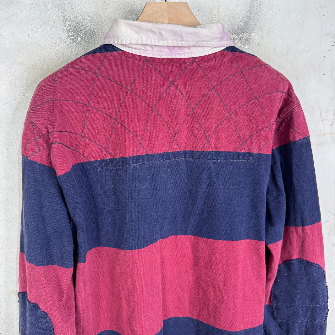 Ralph Lauren Rugby PRL Patch Striped L/S Polo