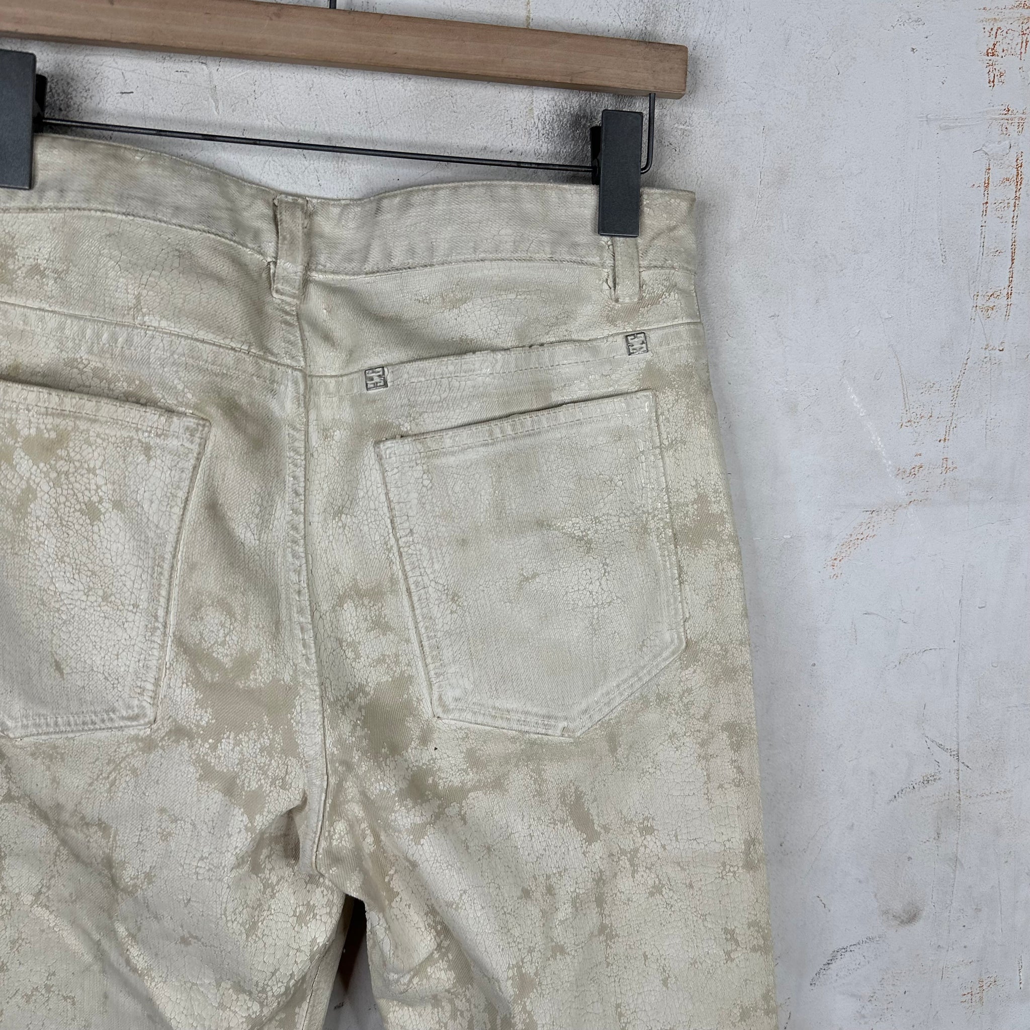 Givenchy Painted White Jeans