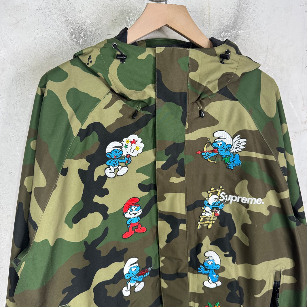 Supreme Goretex Smurfs Camo Shell Jacket