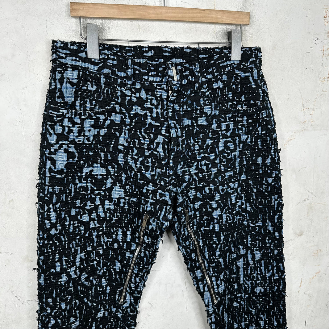 Givenchy Jacquard Shredded Jeans