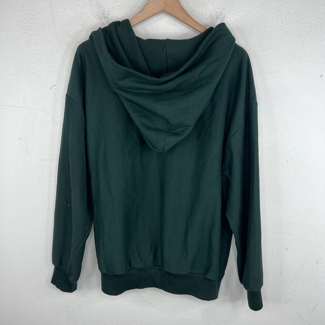 Balenciaga Sample Dark Green Size Sticker Zip Up Hoodie
