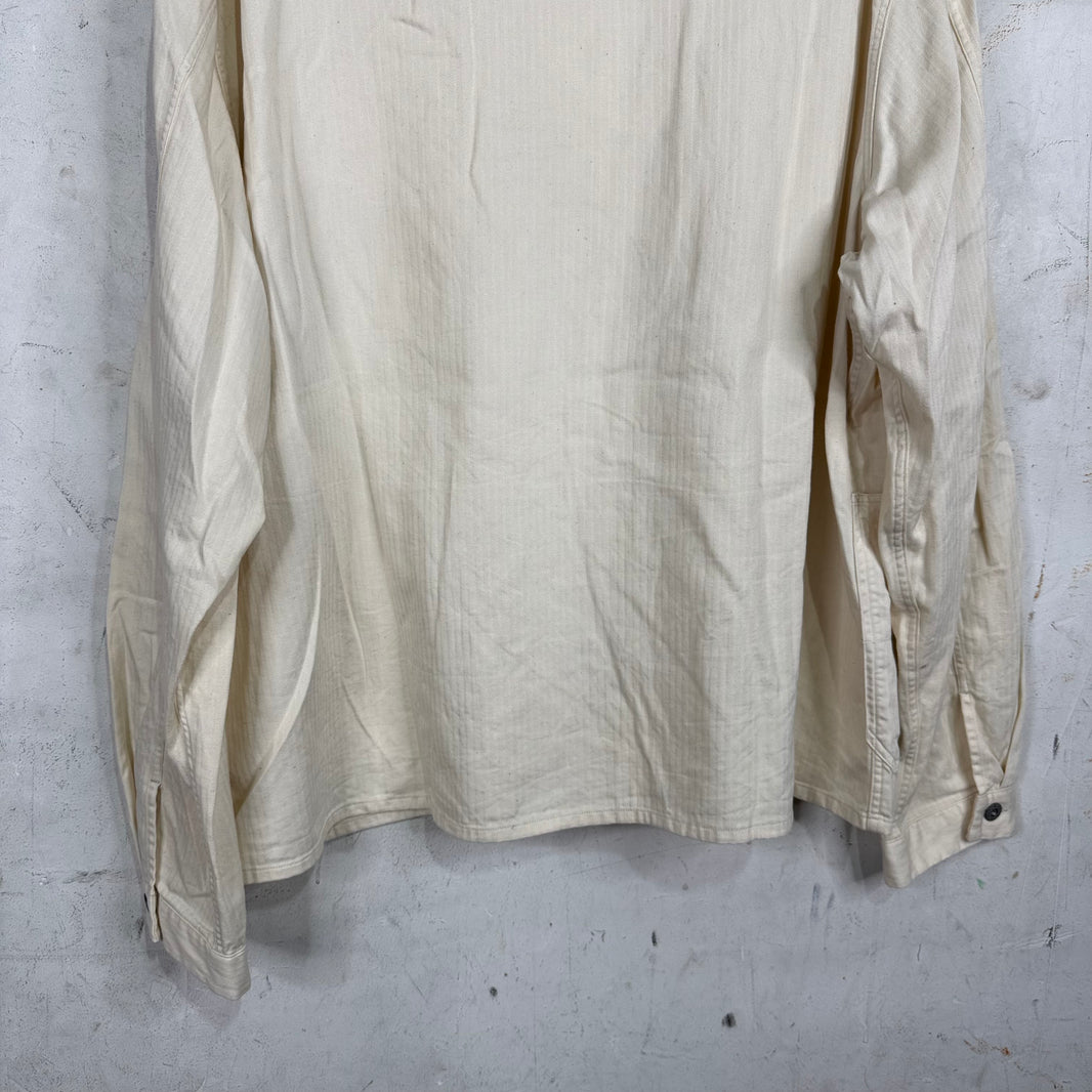 RRL Cream Herringbone Chore Jacket