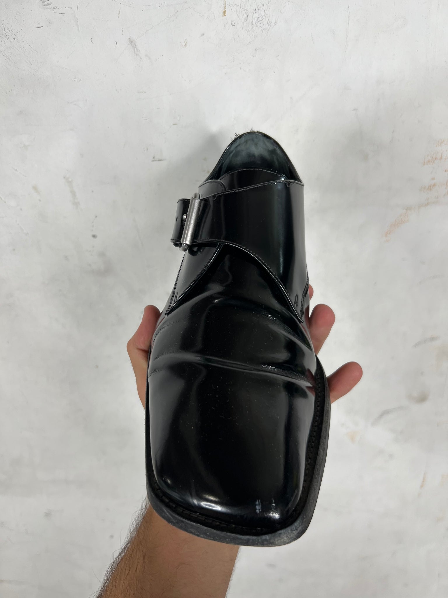 Balenciaga Patent Leather Buckle Loafers