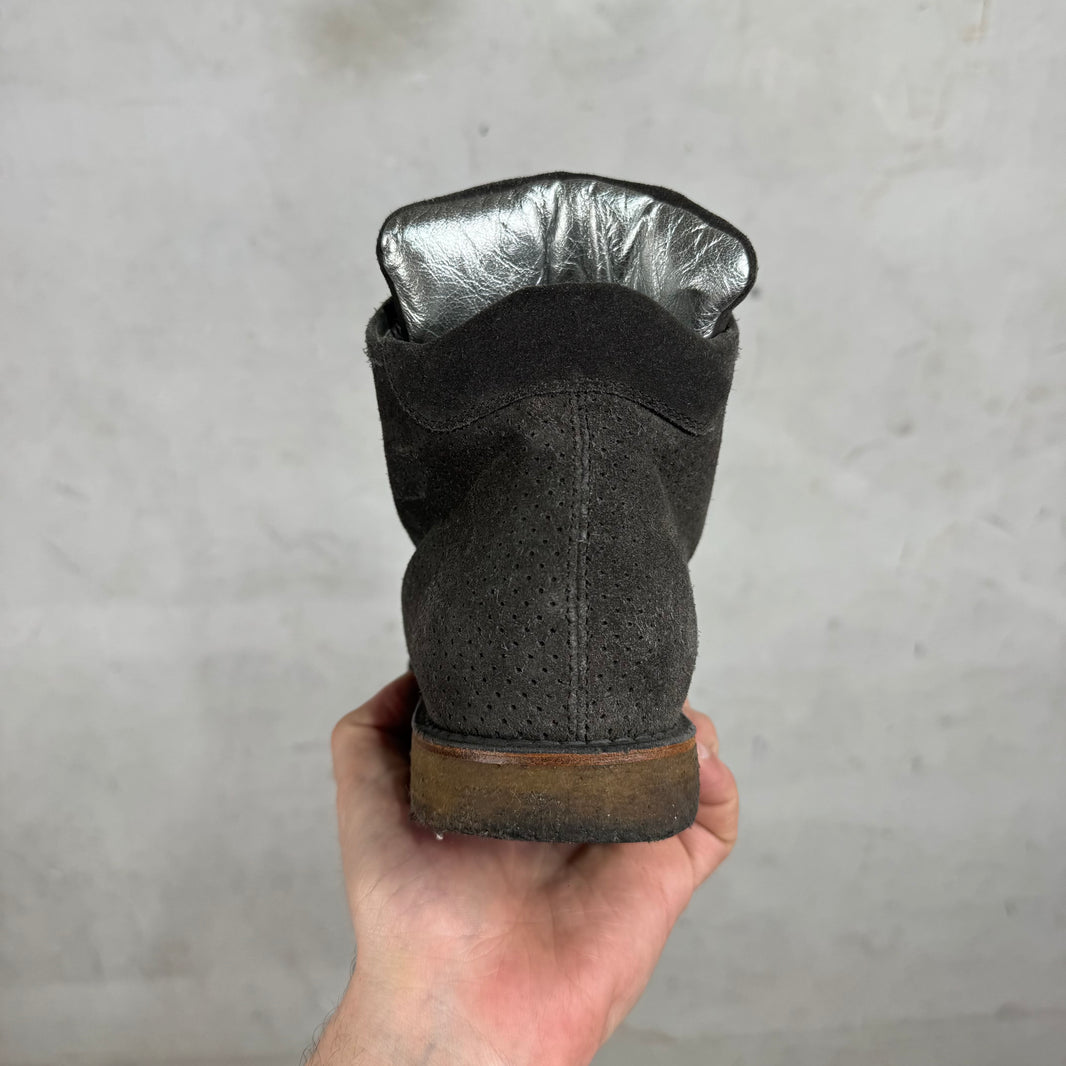 Chanel Interlocking CC Logo Brown Boots