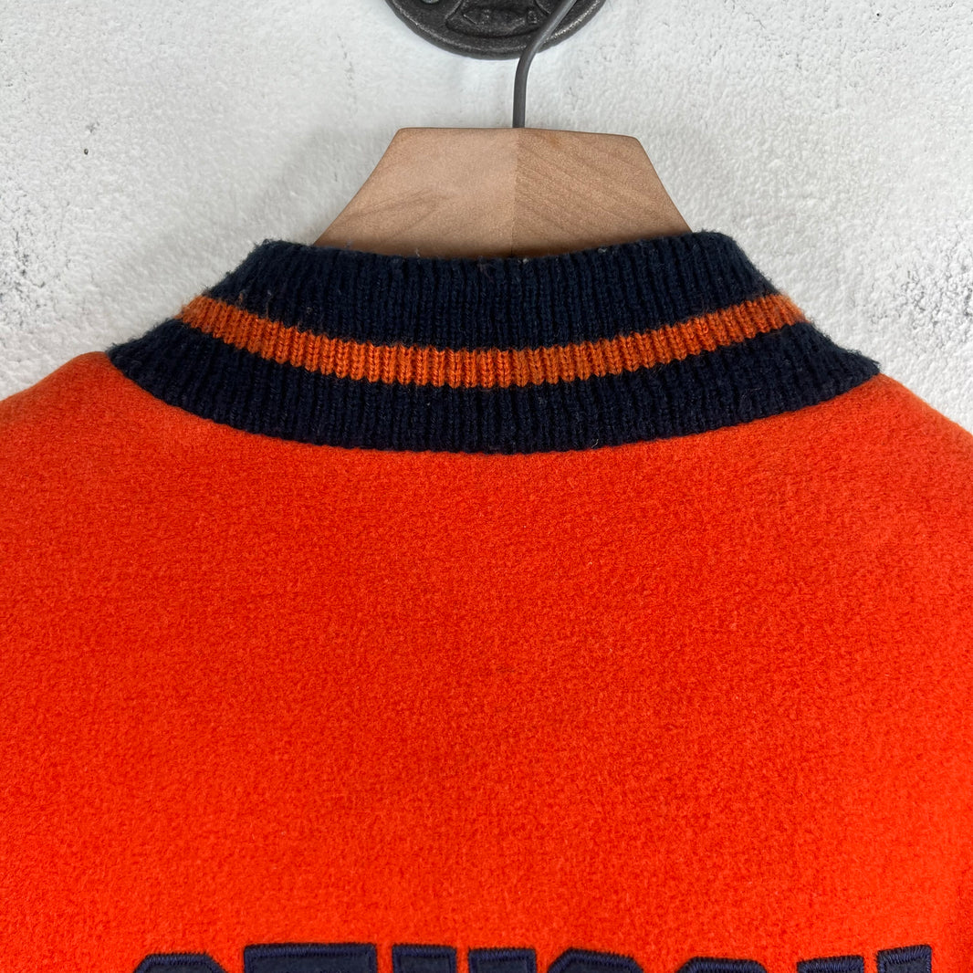 Stussy Big 4 Orange/Navy Varsity Jacket