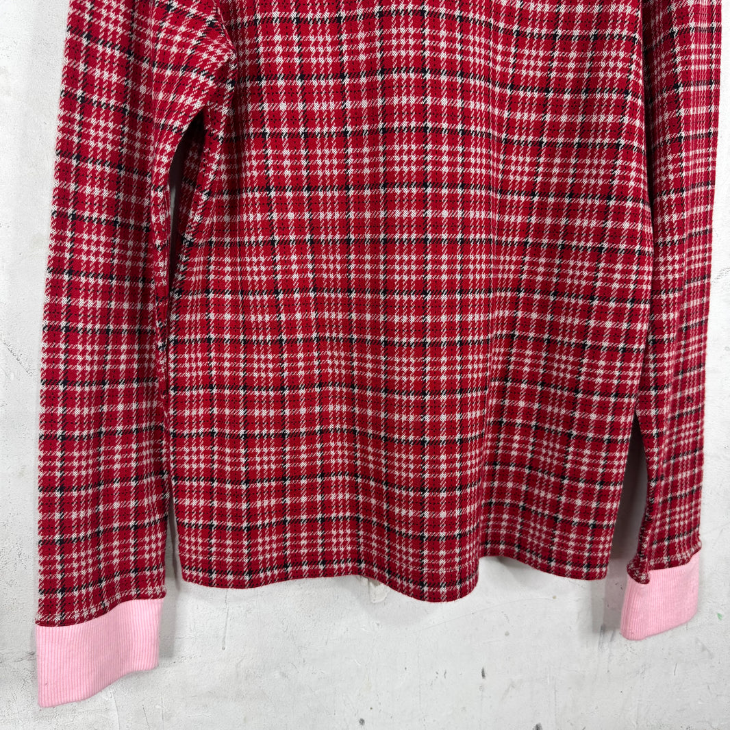 Calvin Klein 205W39NYC 1/4 Zip Plaid Sweater