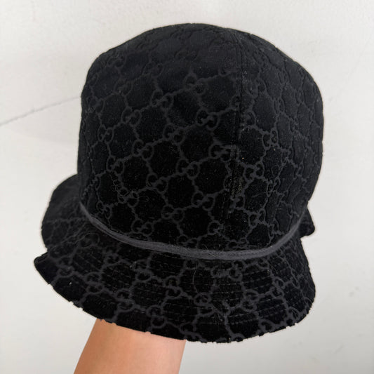 Gucci Suede Monogram Bucket Hat