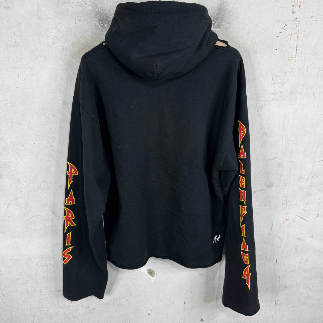 Balenciaga Metal Cropped Hoodie