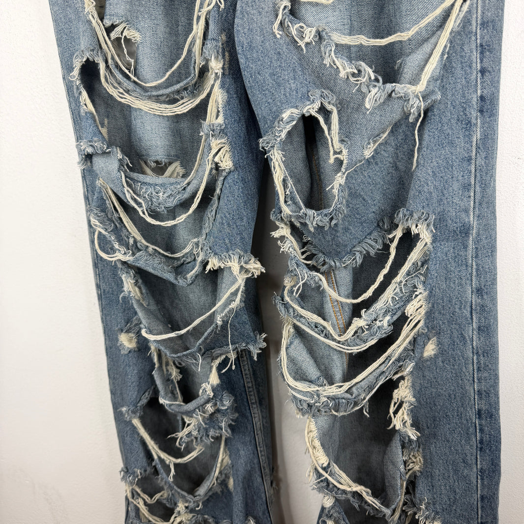 Balenciaga Mud Show Destroyed Jeans