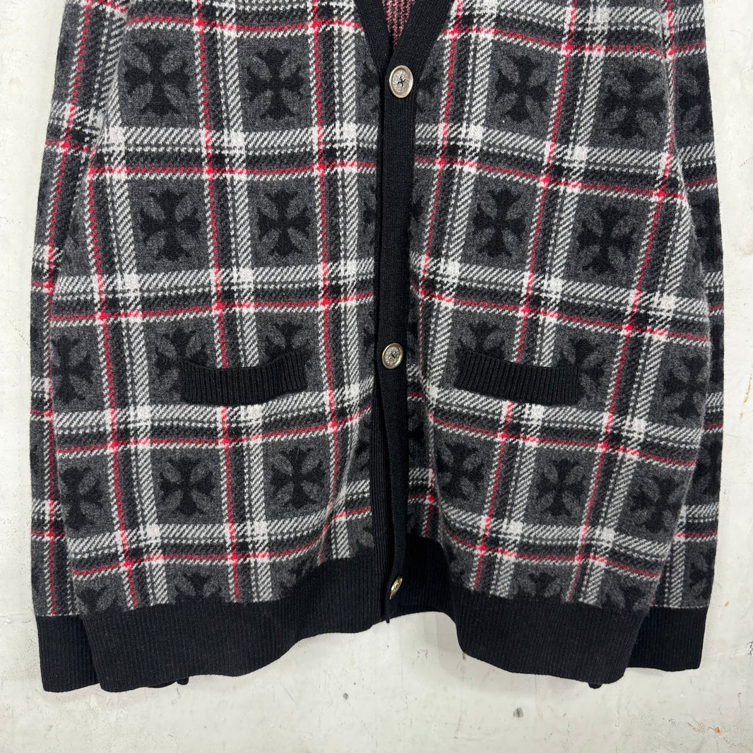 Chrome Hearts Motif Cross Wool Cardigan