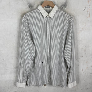 Dior Striped Bee Logo LS Button Up