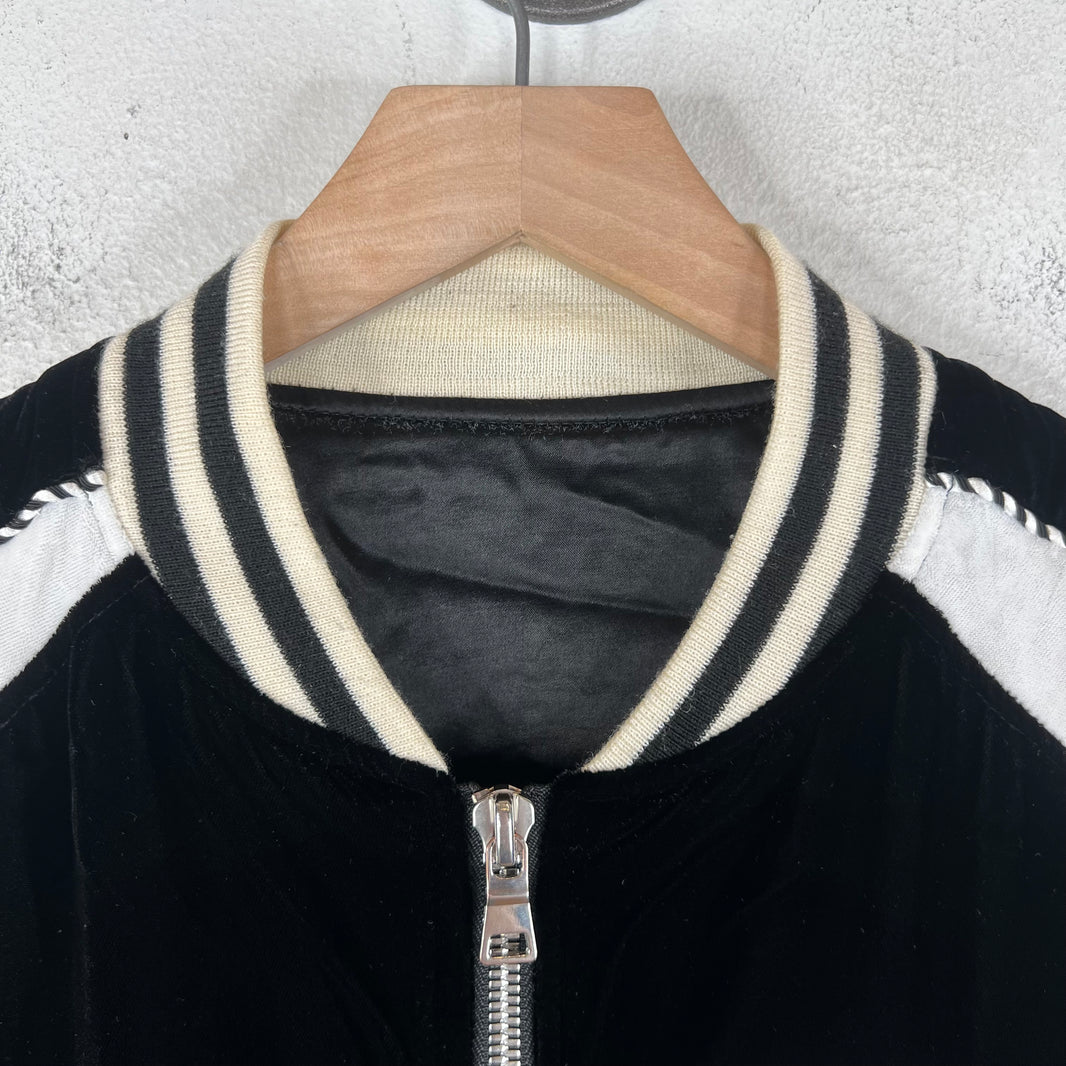 Balmain Crest Velour Teddy Jacket