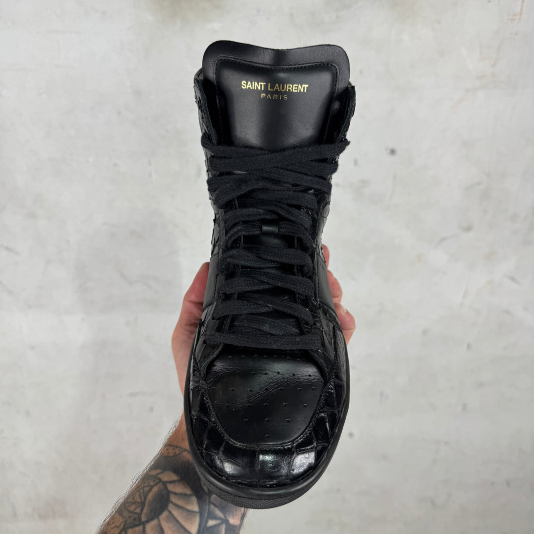 Saint Laurent Faux Croc SL/10H Sneakers