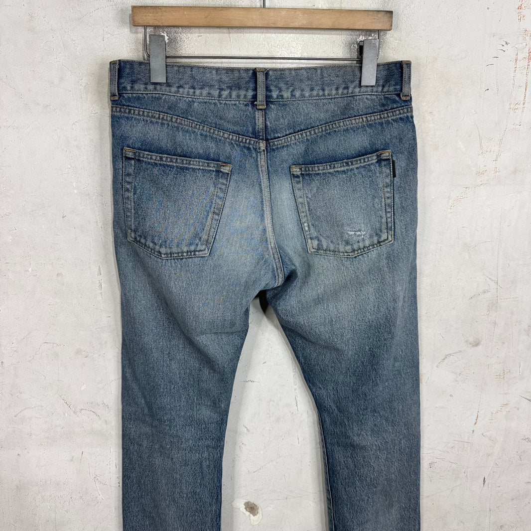 Saint Laurent D01 Lightwash Distressed Jeans