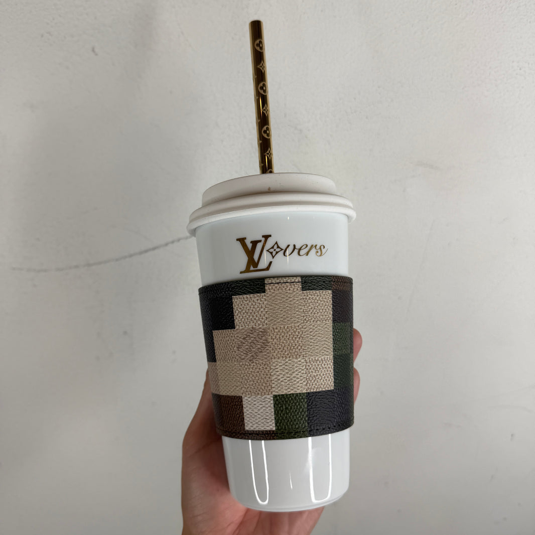 Louis Vuitton Lovers Damier Ceramic/Leather Cup