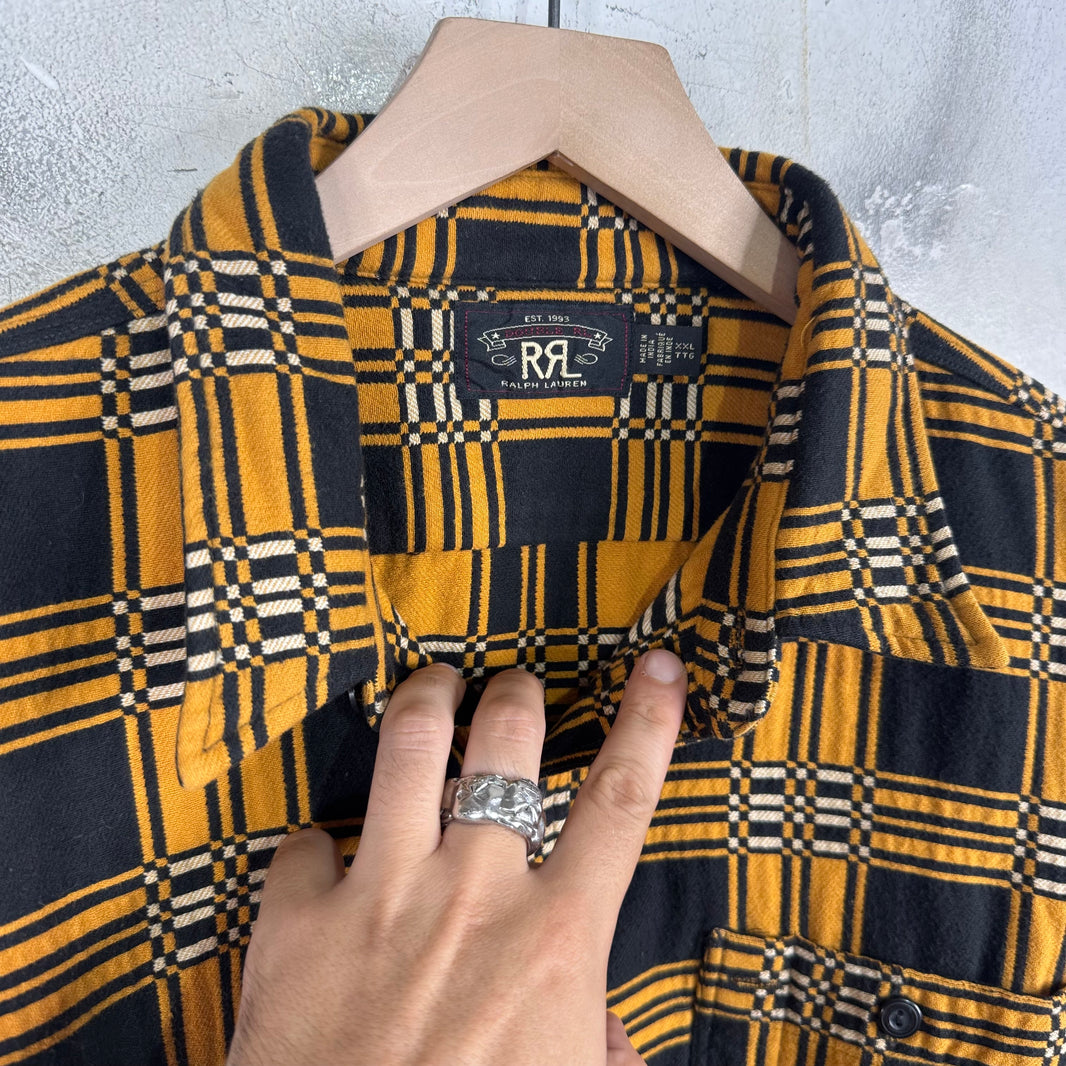 RRL Black/Yellow Heavy Flannel Shirt