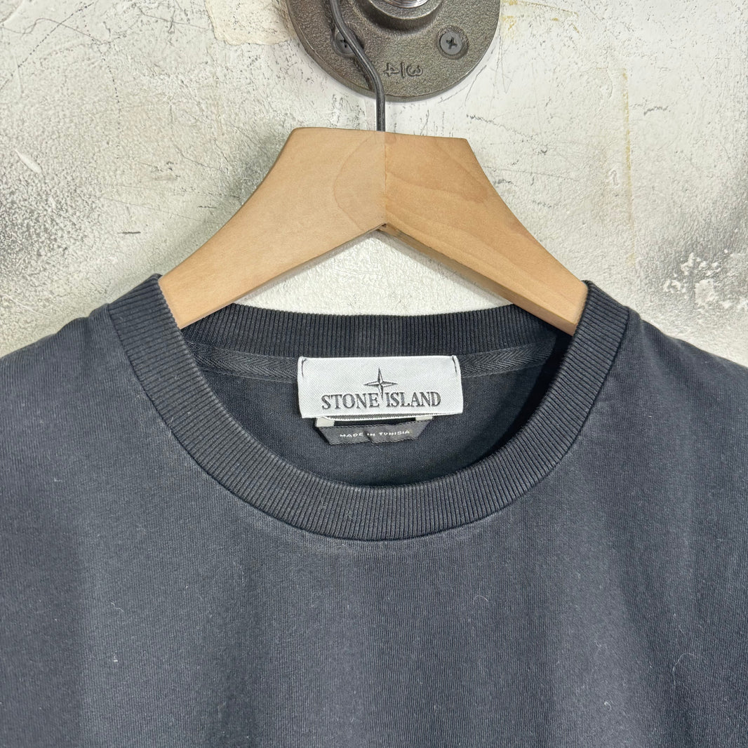 Stone Island Blue Compass Logo T-Shirt