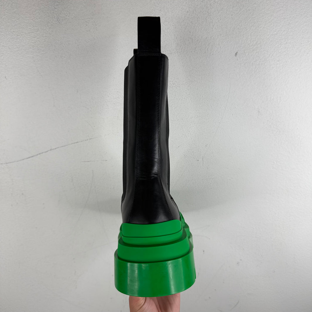 Bottega Veneta Green Tire Chelsea Lug Boots