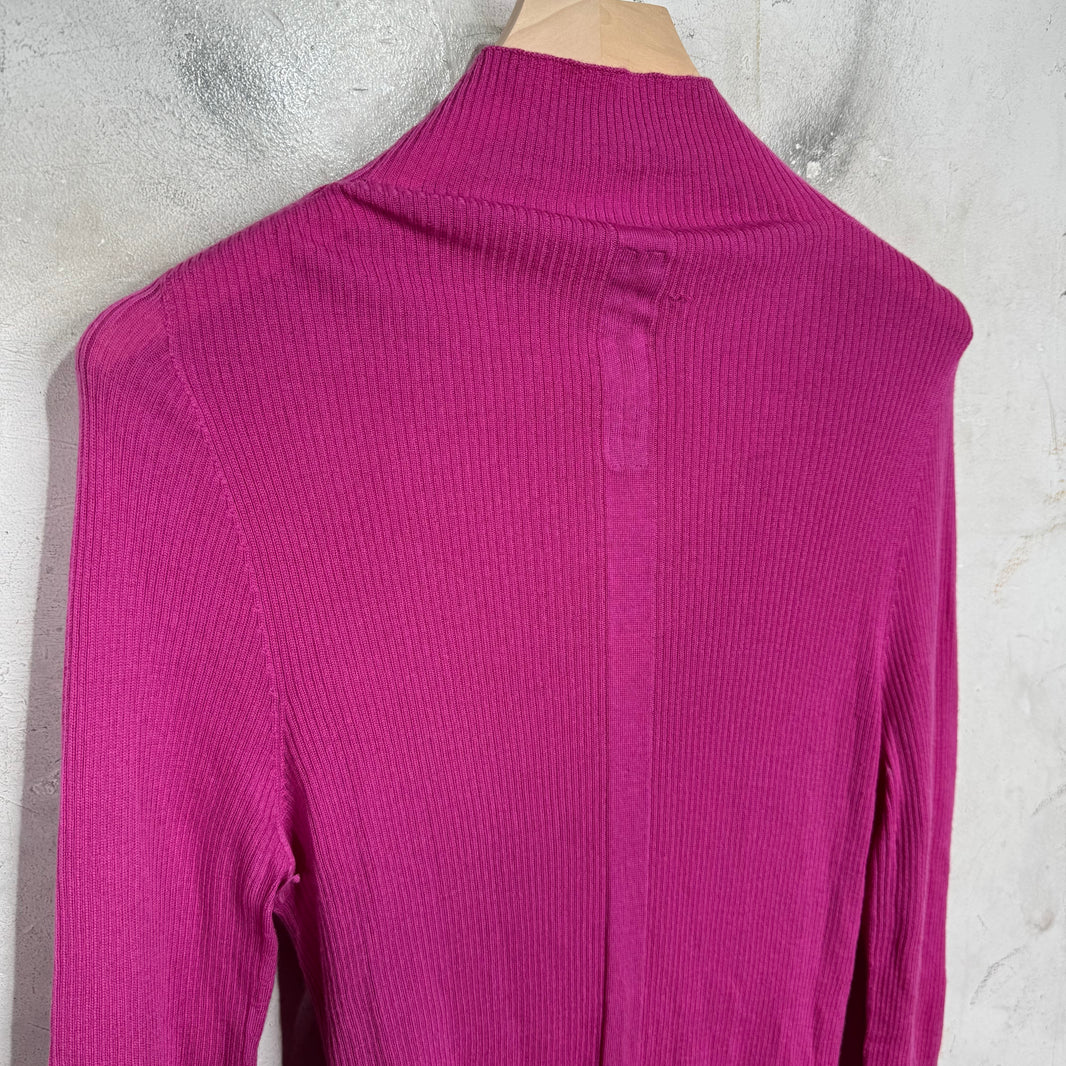 Rick Owens Pink Ribbed Turtleneck