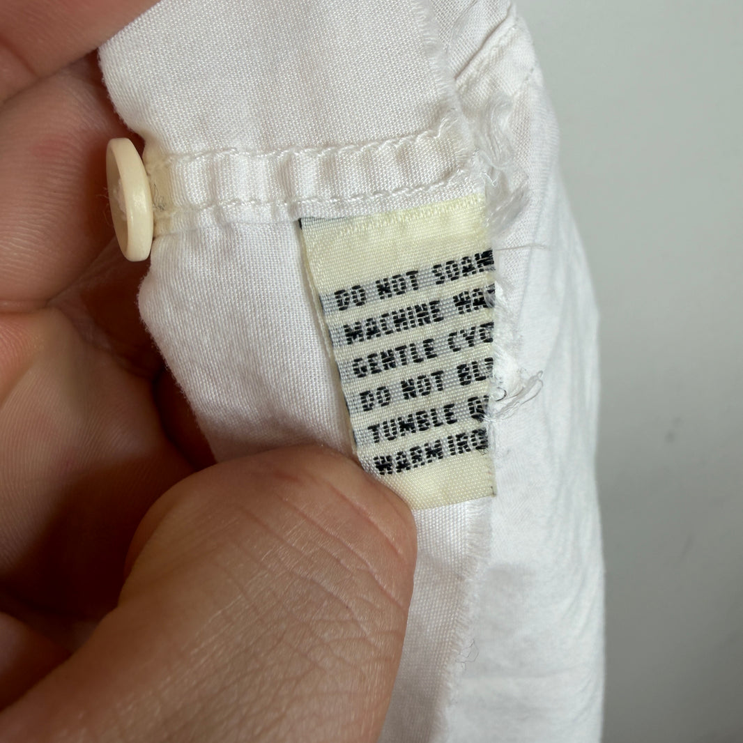RRL Chopped White Button-Up Shirt