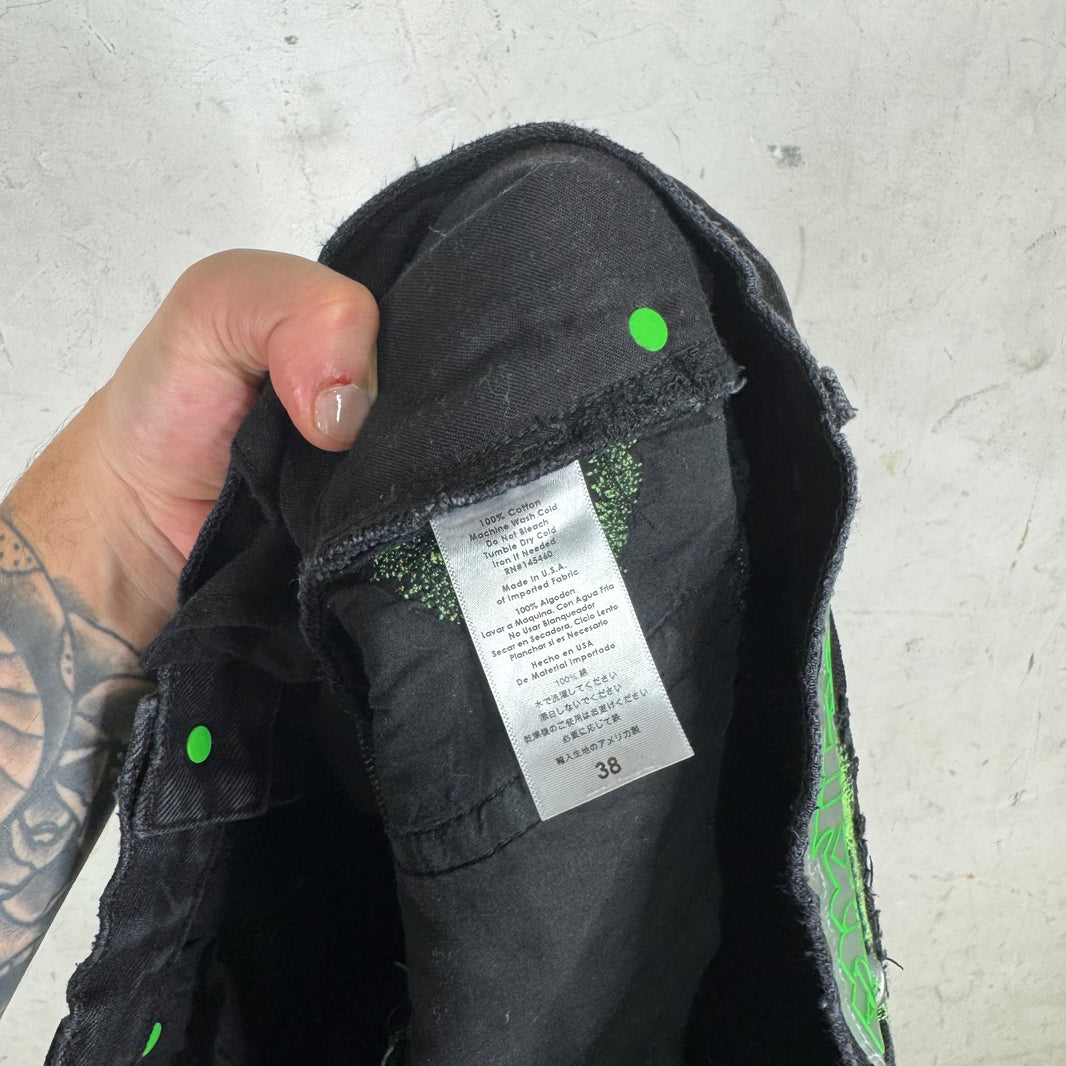 Endless Denim Black/Green Repaired Jeans