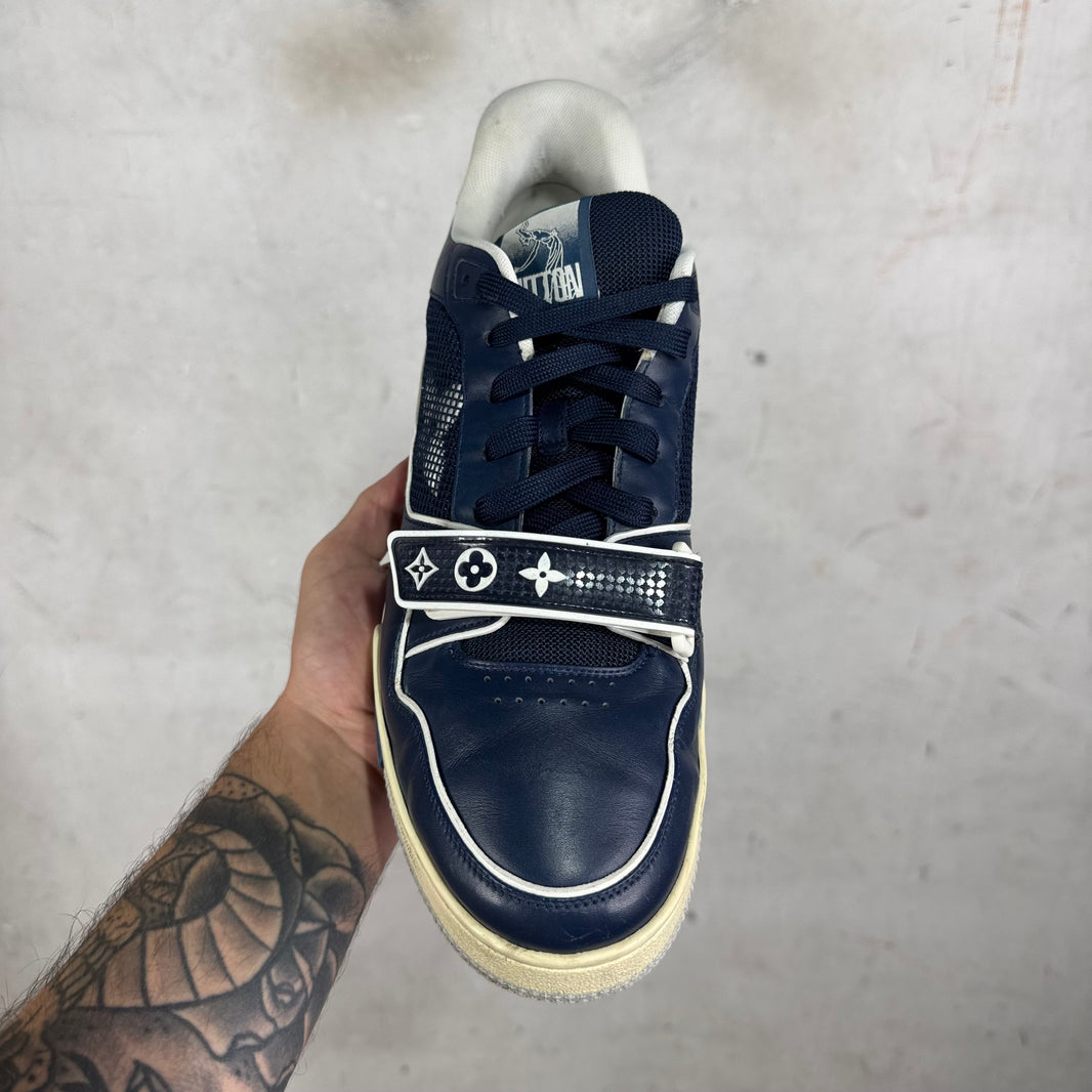 Louis Vuitton Navy Strap Pop-Up Trainers