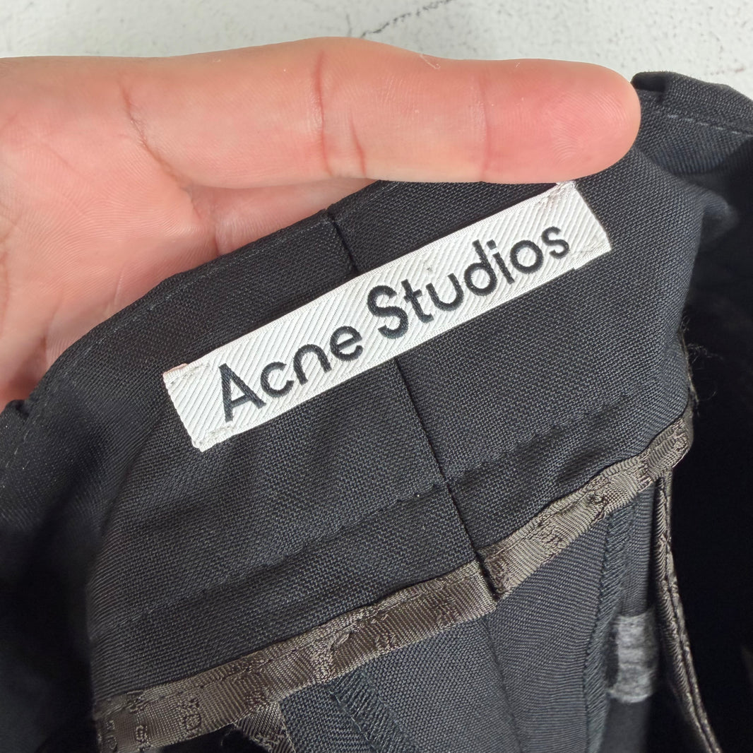 Acne Studios Black Pleated Trouser Pants