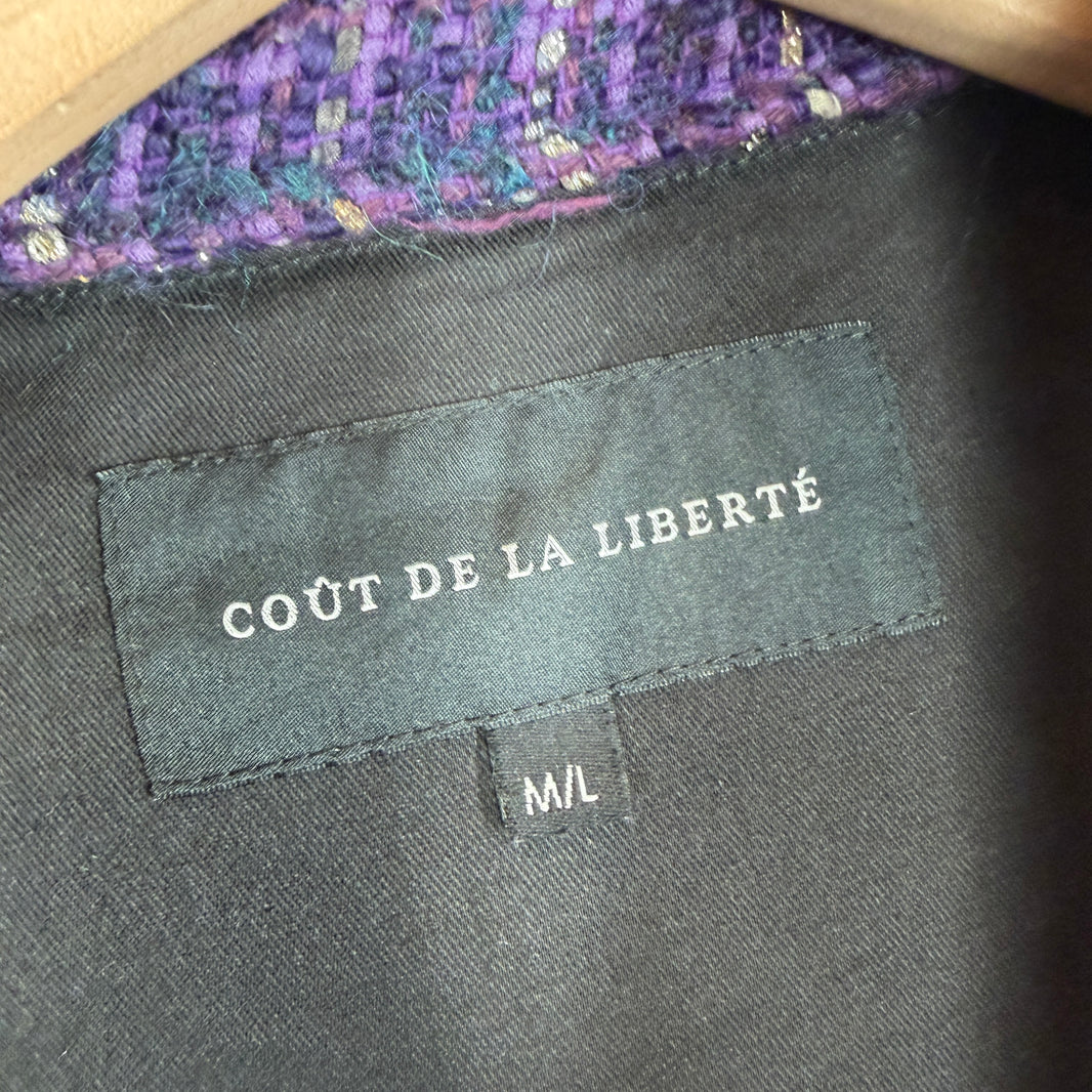 Cout De La Liberte Purple Glitter Flannel