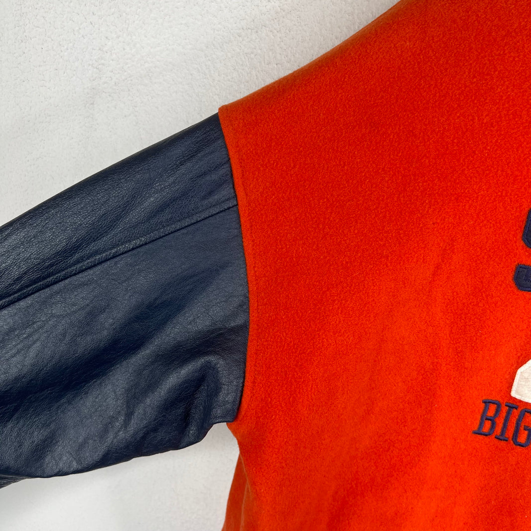 Stussy Big 4 Orange/Navy Varsity Jacket