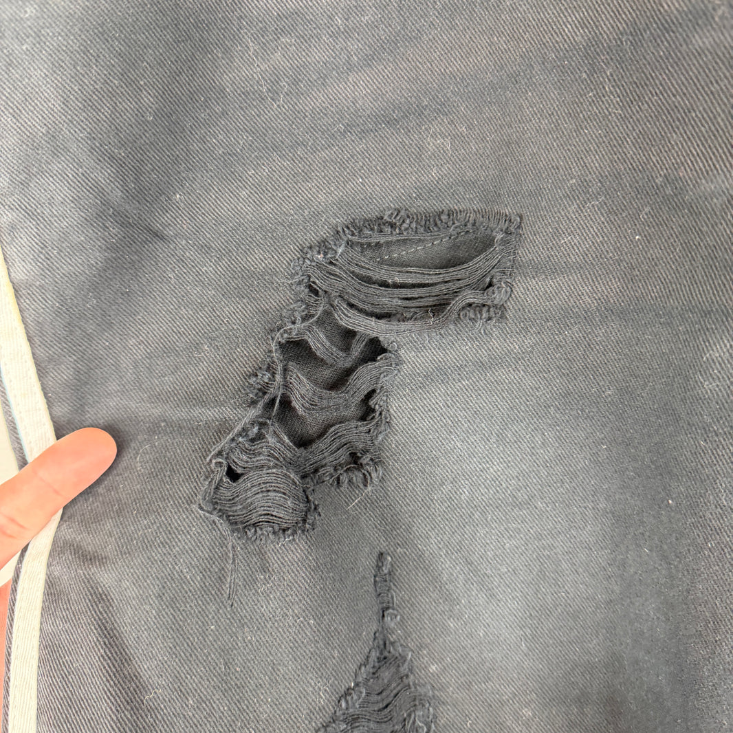 Balenciaga Adidas Black Distressed Shorts
