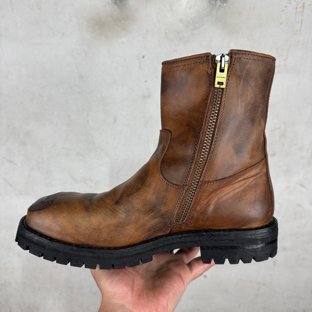 Acne Studios Steel Toe Distressed Boots
