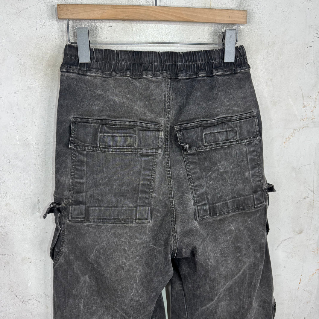 DRKSHDW Grey Washed Denim Cargo Bellas