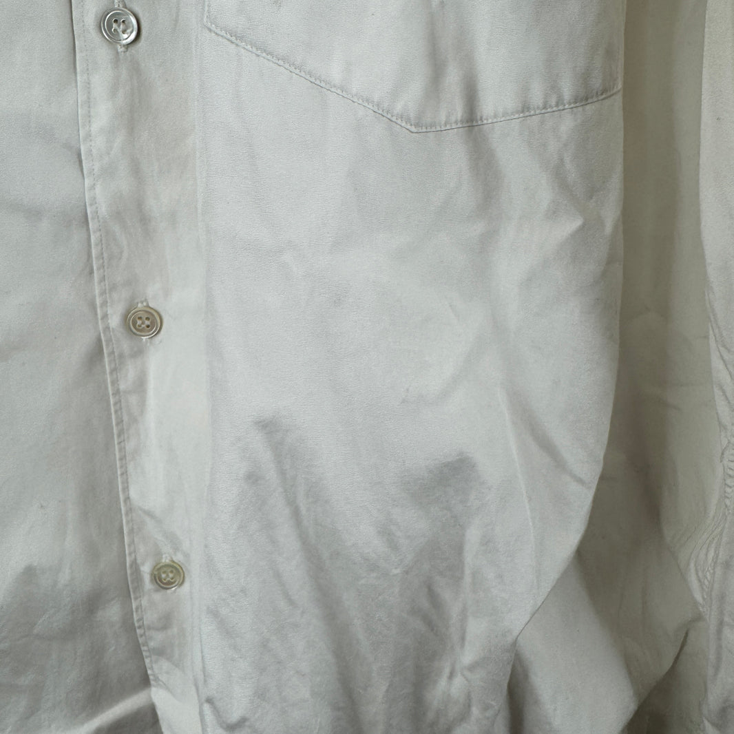 CDG White Sleeve Detail Button Up Shirt
