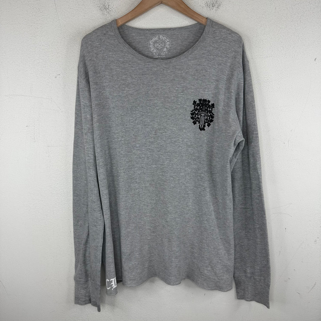 Chrome Hearts Gray Dagger L/S Thermal Shirt