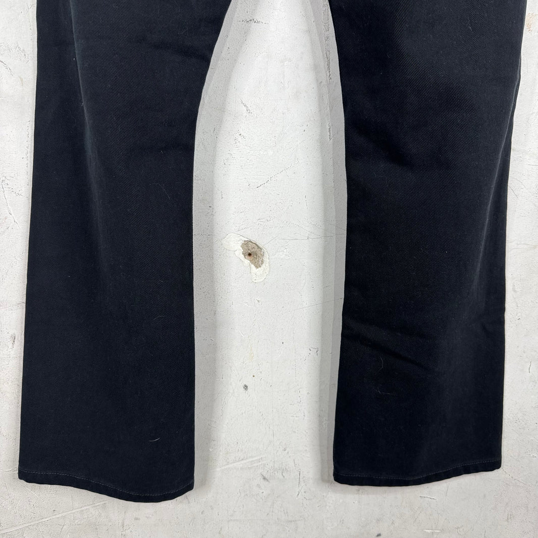 Balenciaga Black Distressed Straight Jeans