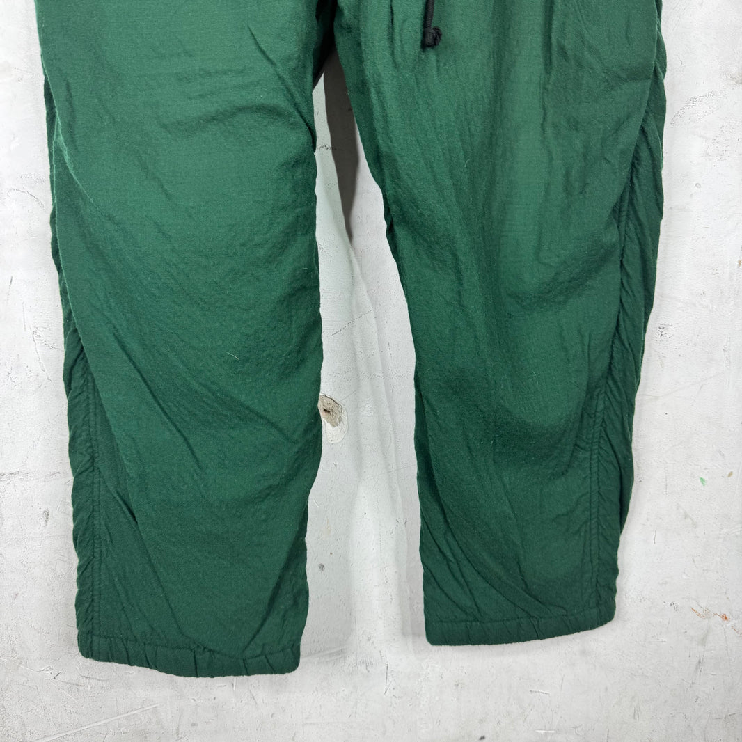 Yohji Yamamoto Green Wool Lined Pants