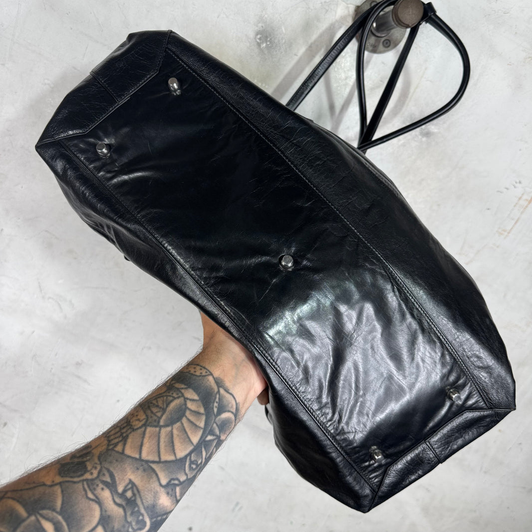 Bottega Veneta Black Arco Intrecciato Weekender Bag