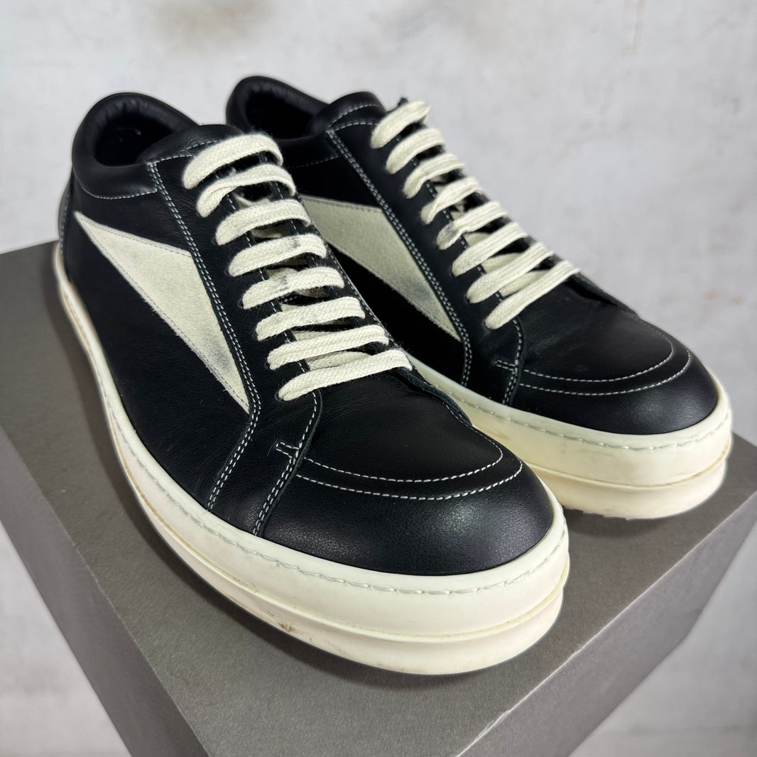 Rick Owens Black Leather Vans