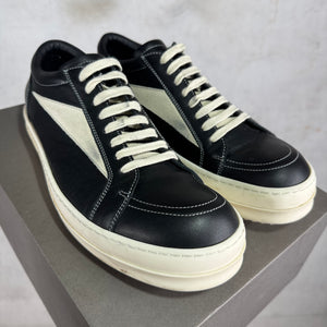 Rick Owens Black Leather Vans