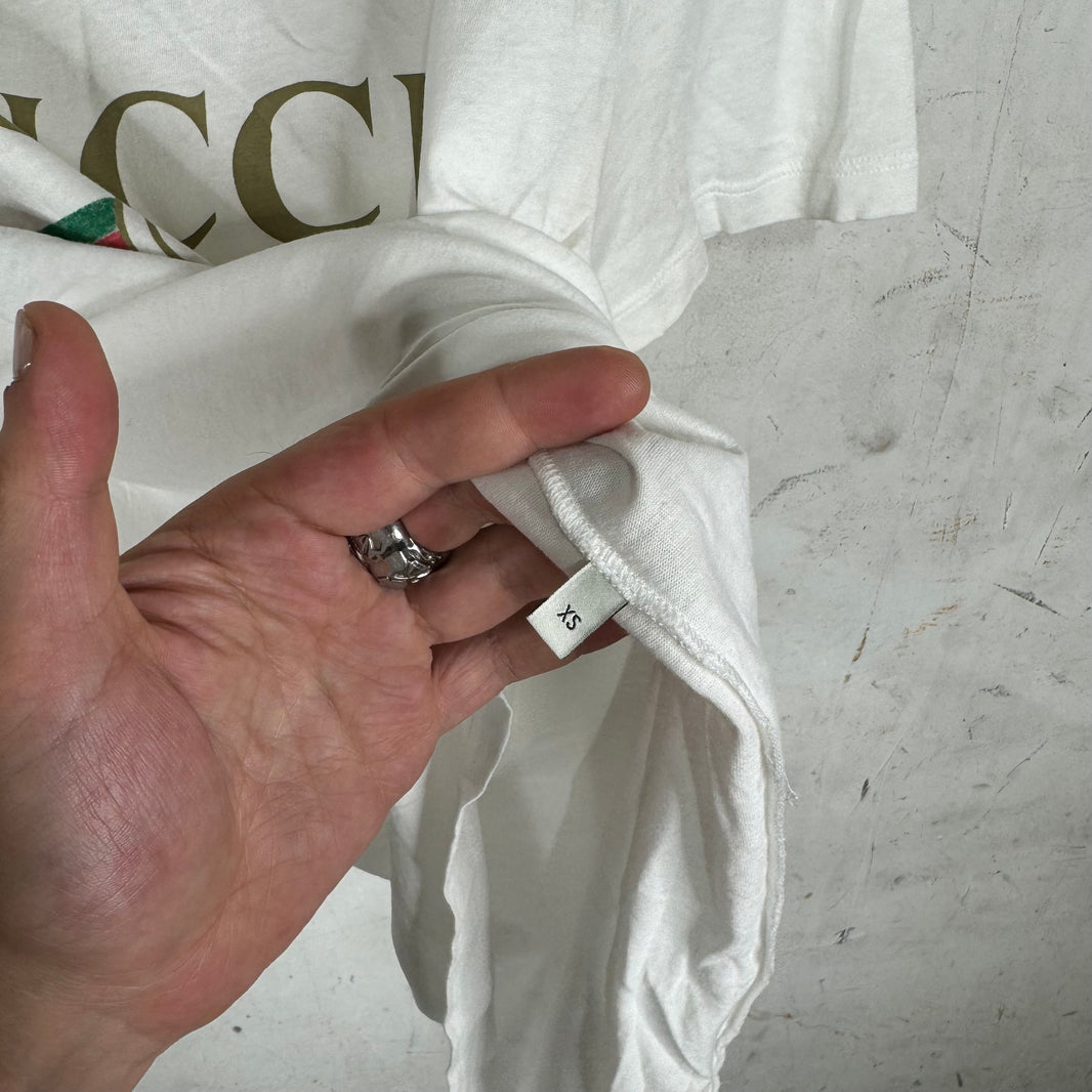 Gucci White Faded Logo T-Shirt