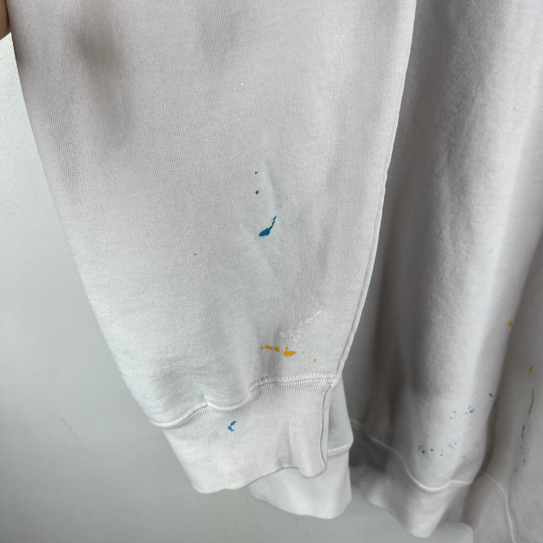 Supreme White MM6 Box Logo Zip-Up Hoodie