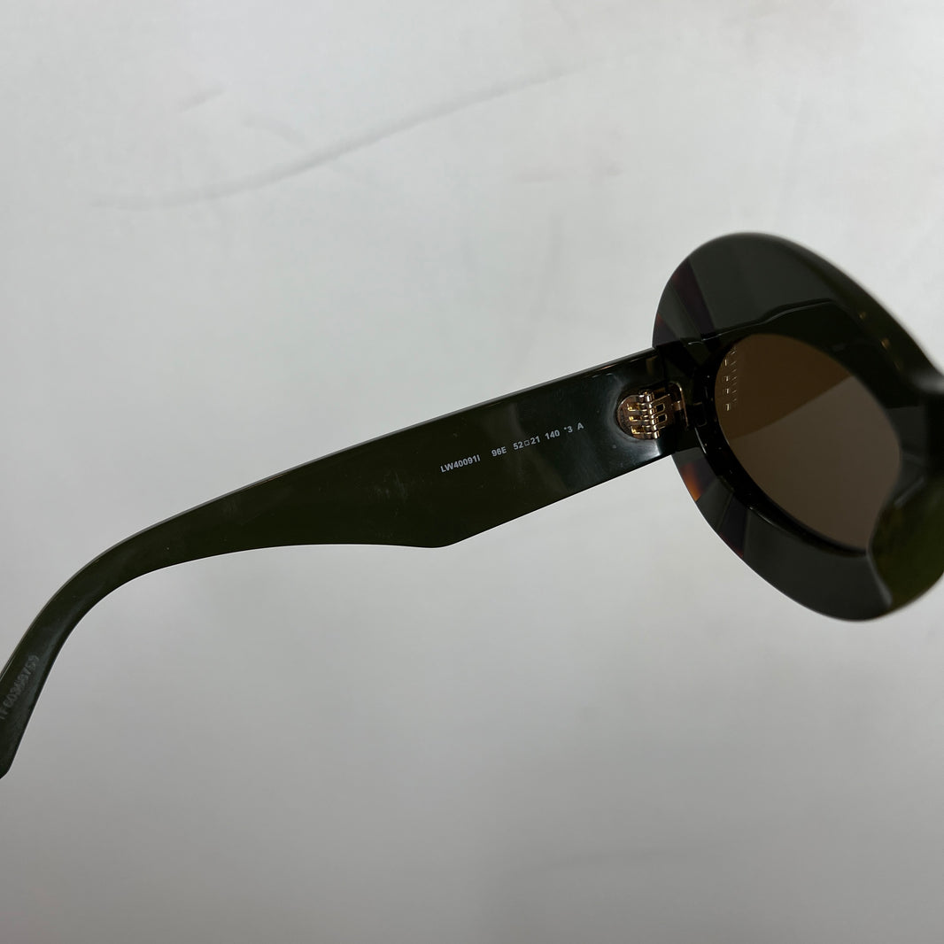 Loewe Striped Round Acetate Sunglasses