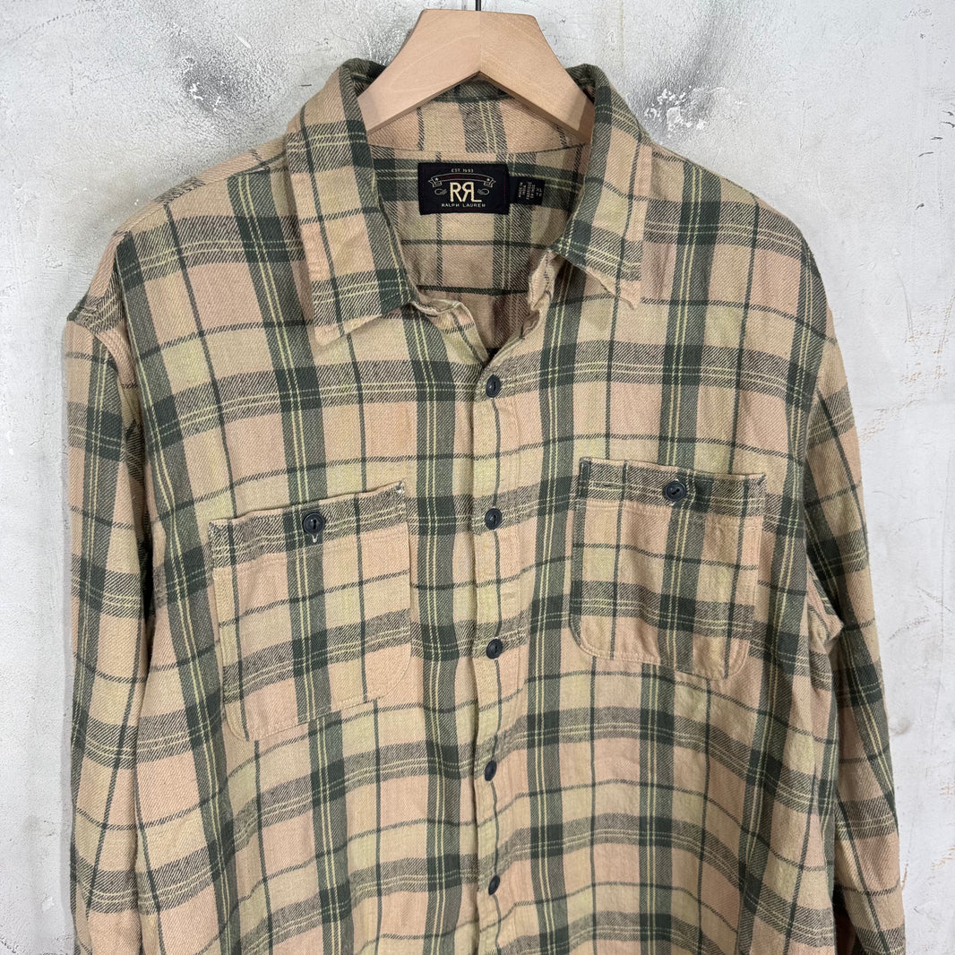RRL Beige Plaid Flannel