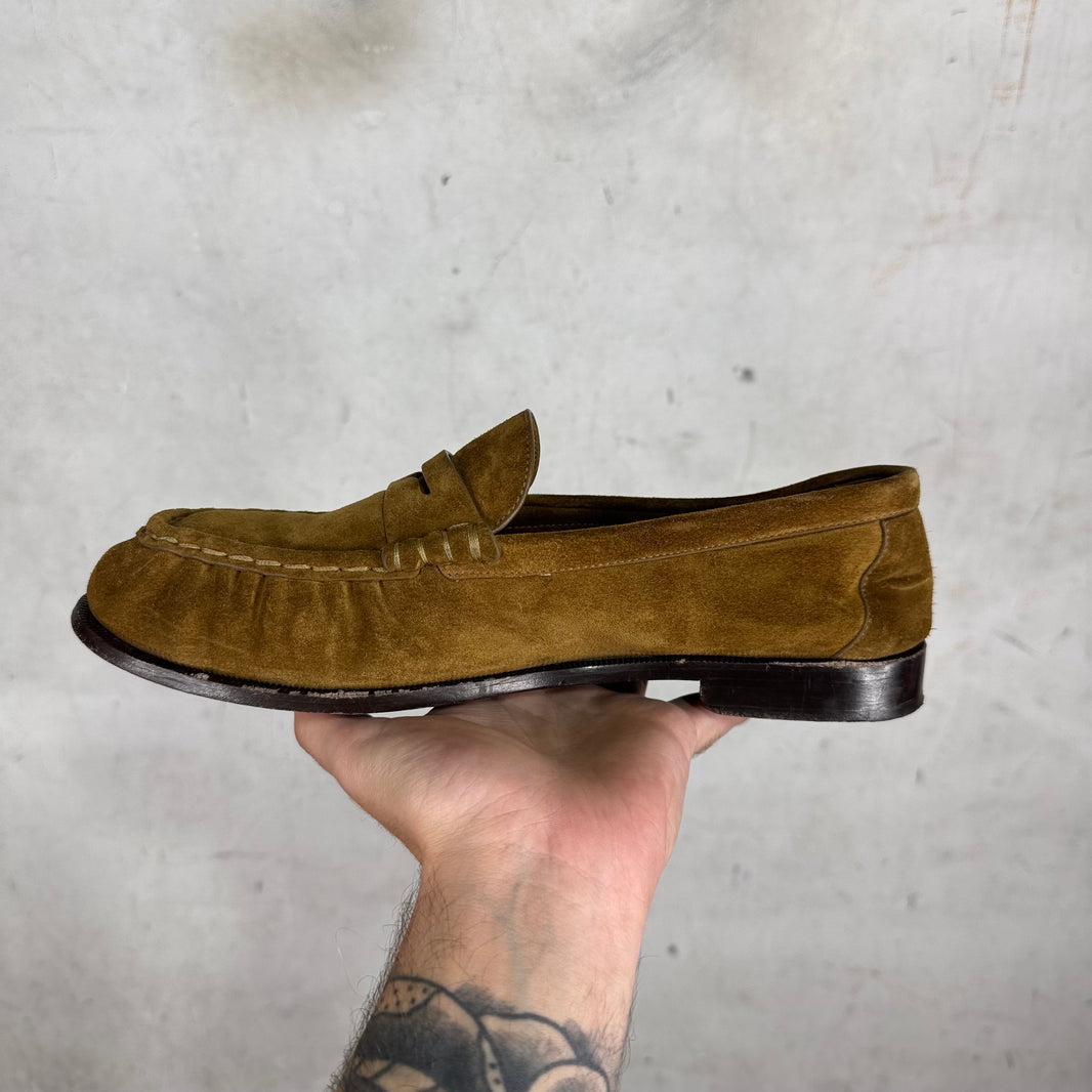 Saint Laurent Brown Le Suede Loafers