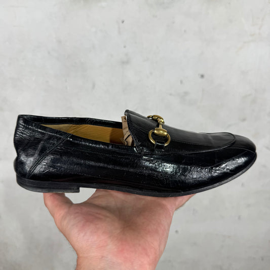 Gucci Eel Skin HorseBit Collapse Loafers