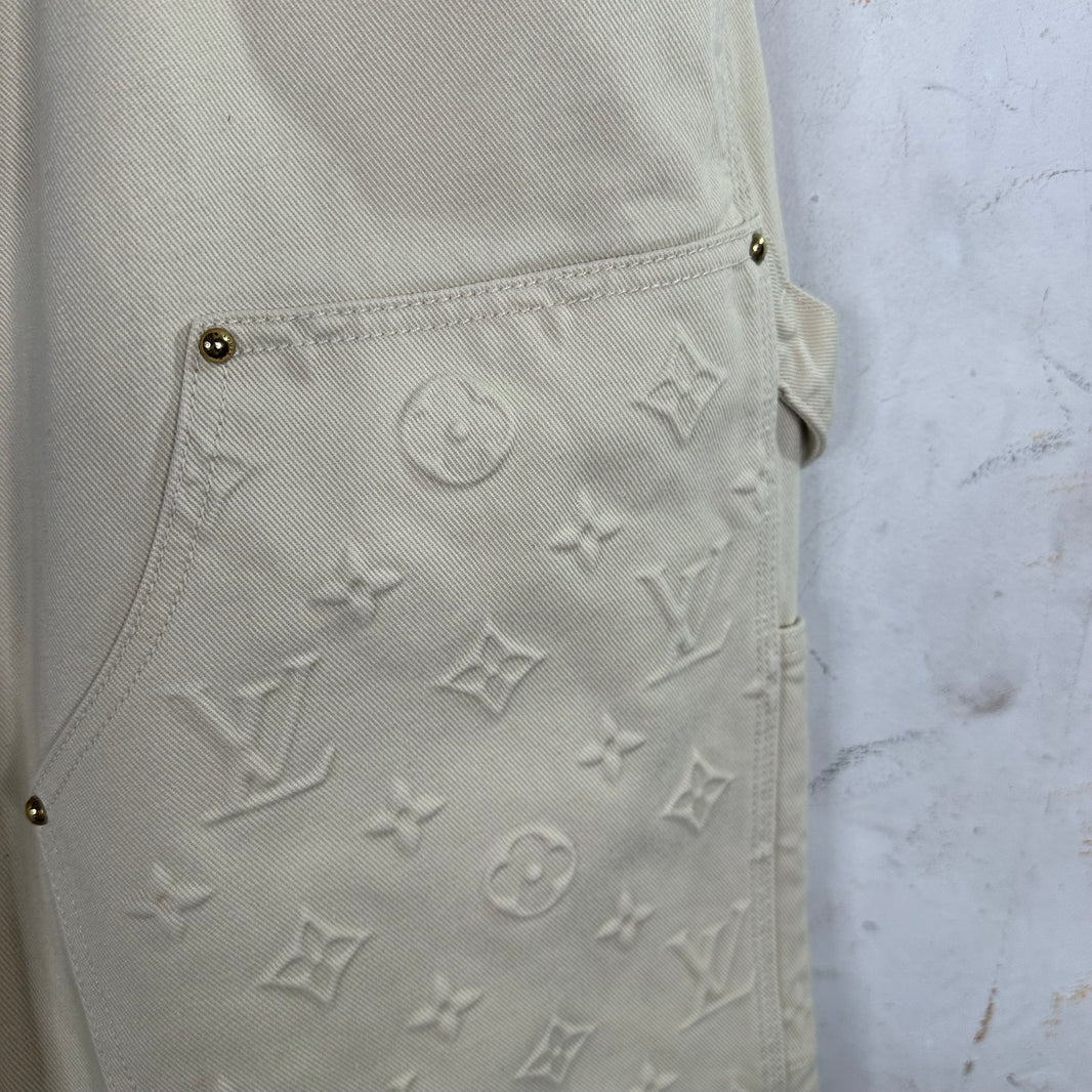 Louis Vuitton Monogram White Carpenter Pants