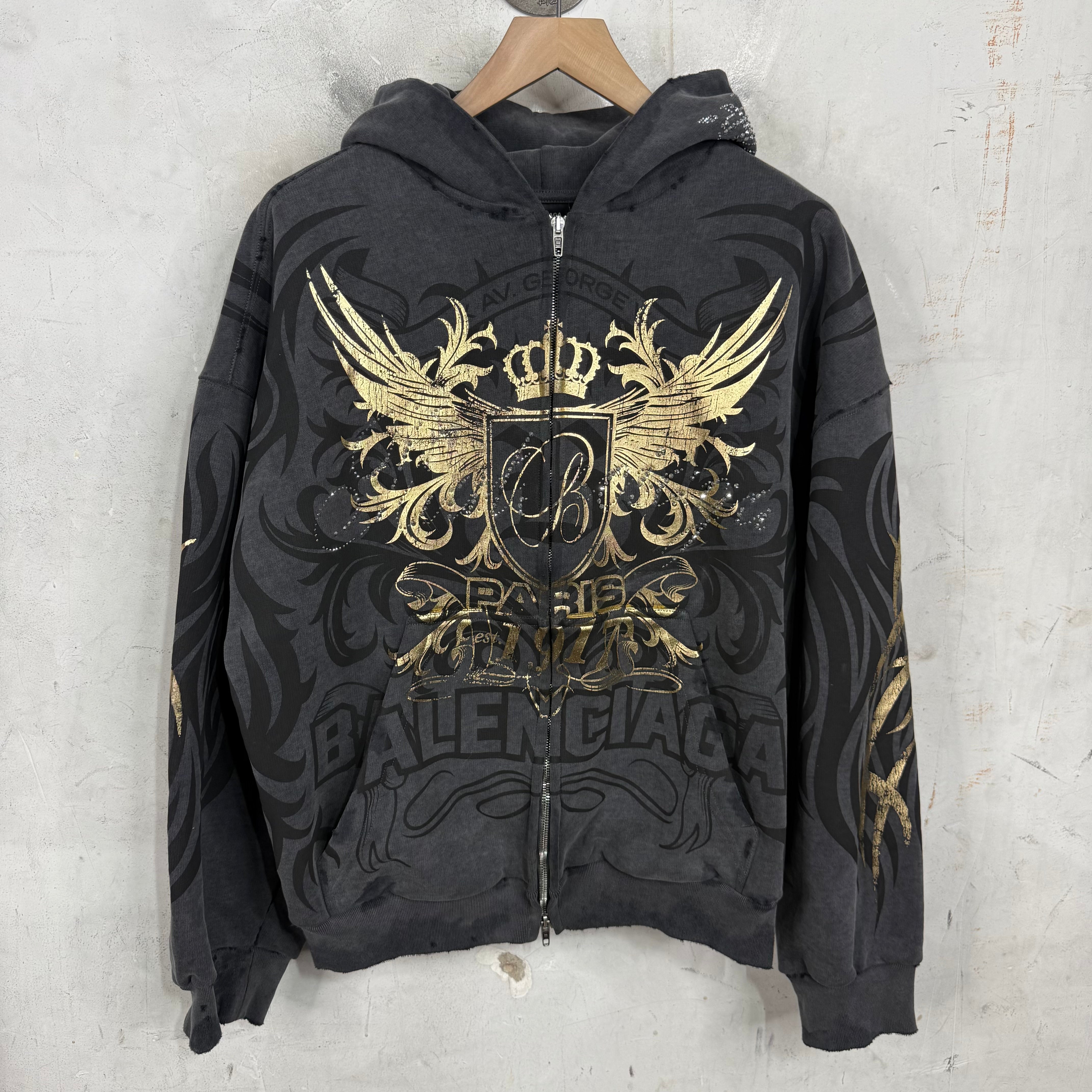 BALENCIAGA TACKYGOLD ジップアップ HOODIE 最終値下げ Balenciaga Tacky Zip Hoodie – www.Lukes.store