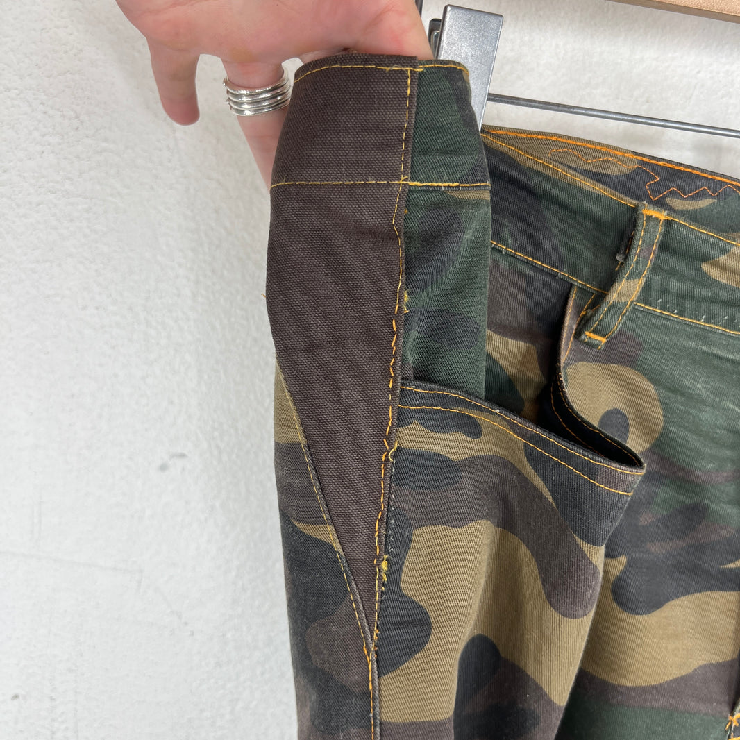 Endless Denim Camo Flared Jeans
