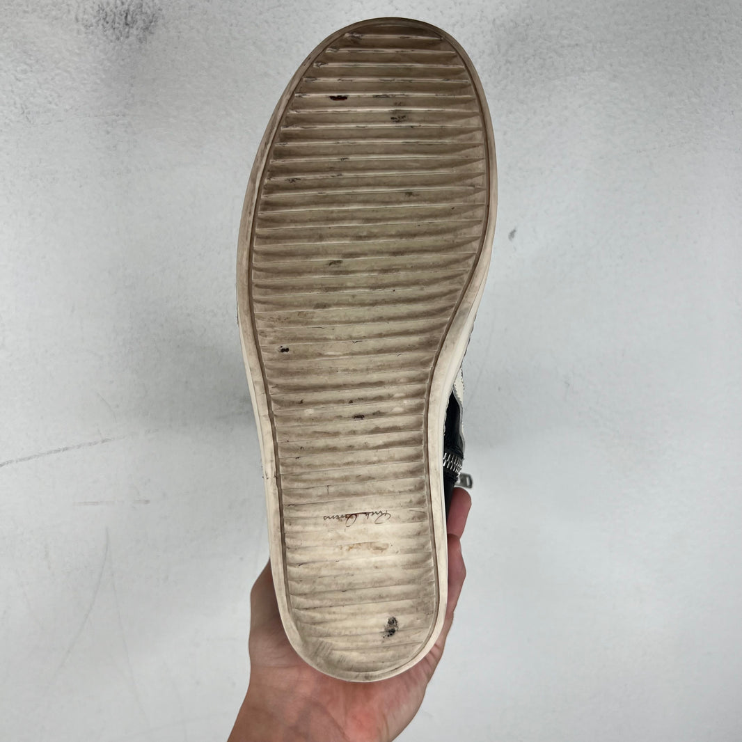 Rick Owens Black/White Geobasket Sneakers